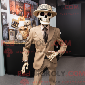 Postava maskota Tan Skull...