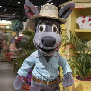 Black Donkey mascot costume...