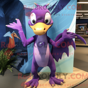 Purple Pterodactyl mascot...