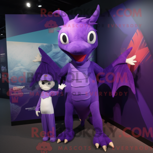 Purple Pterodactyl mascot...