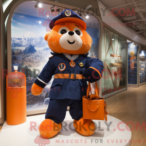 Orange Navy Soldier maskot...