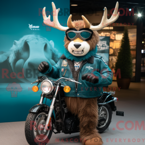 Teal Elk mascottekostuum...