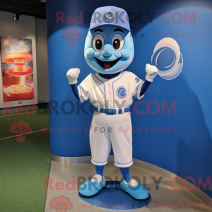 Blue Gyro mascot costume...