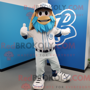 Blue Gyro mascot costume...