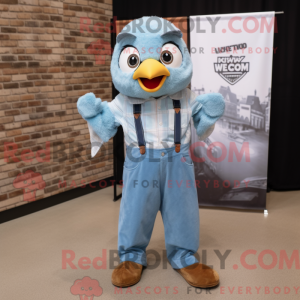 Sky Blue Hawk mascot...