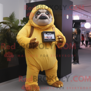 Yellow Giant Sloth mascot...