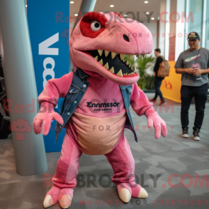 Rosa T Rex máscara de...