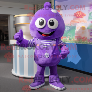 Purple Ice Cream mascot...