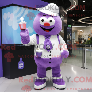 Purple Ice Cream mascot...