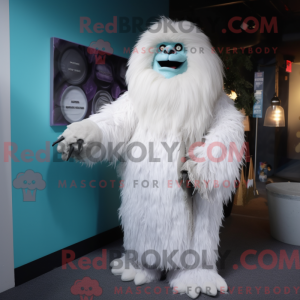 Hvid Yeti maskot kostume...