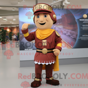 Brown Roman Soldier mascot...