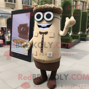 Beige Chocolate Bar mascot...