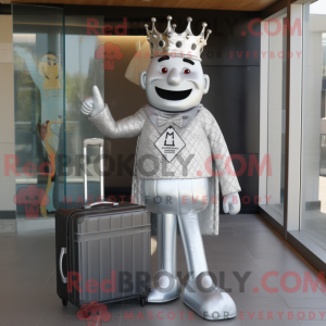 Silver King mascot costume...