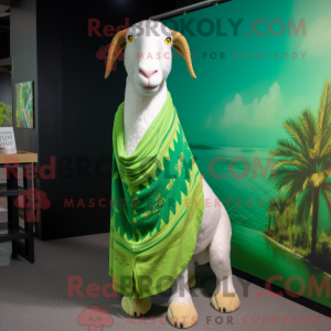 Green Boer Goat mascot...