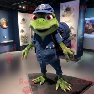 Navy Frog mascot costume...