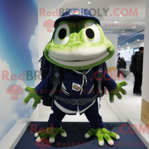 Navy Frog mascot costume...