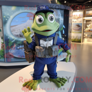 Navy Frog mascot costume...