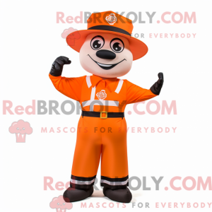 Orange Fire Fighter maskot...