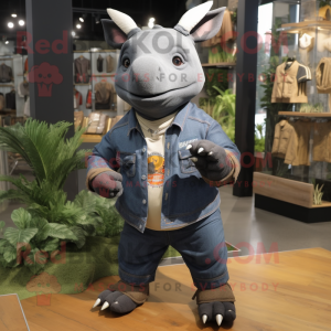 Black Rhinoceros maskot...