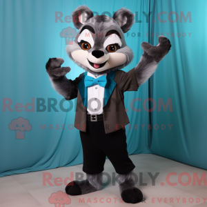 Cyan Waschbär Maskottchen...