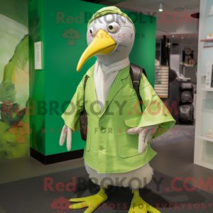 Lime Green Albatross mascot...