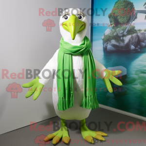 Lime Green Albatross mascot...