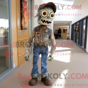Tan Undead maskot kostume...