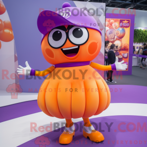 Lilla Orange maskot kostume...