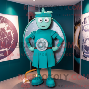 Teal Celtic Shield mascot...