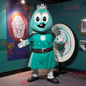 Teal Celtic Shield mascot...