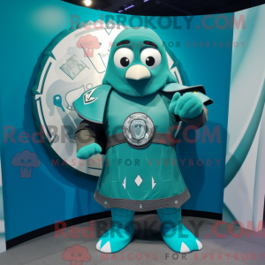Teal Celtic Shield mascot...