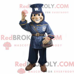 Navy Wizard-mascottekostuum...