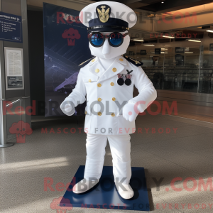 Hvid Navy Soldier maskot...