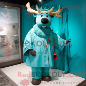 Teal Elk maskot...