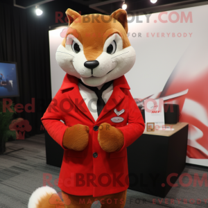 Red Weasel maskot kostyme...