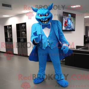 Sky Blue Devil maskot...