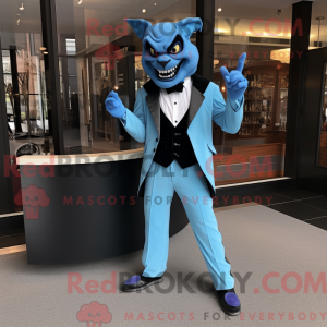 Sky Blue Devil maskot...