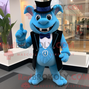Sky Blue Devil maskot...