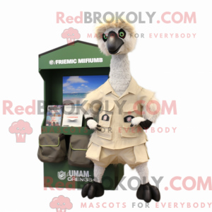 Cream Emu mascot costume...