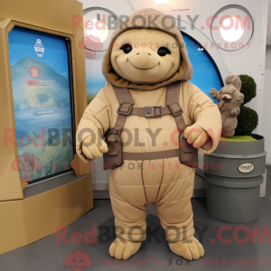 Tan Glyptodon mascot...