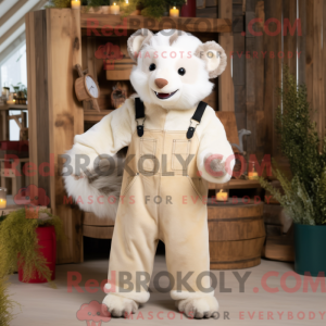 Cream Ferret mascot costume...