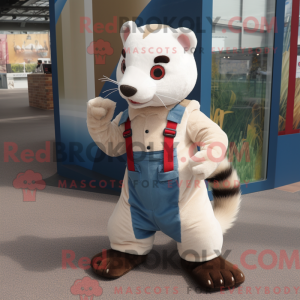 Cream Ferret mascot costume...