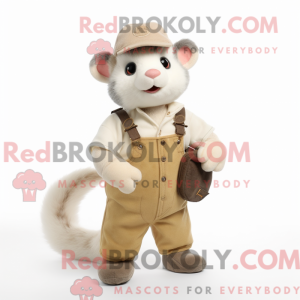 Cream Ferret mascot costume...