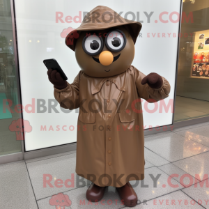 Brown Phone mascottekostuum...