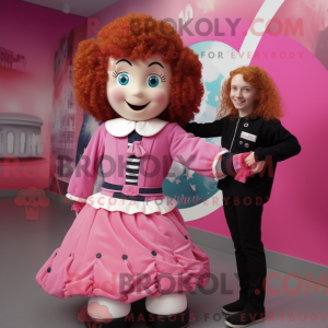 Pink Irish Dancer mascot...