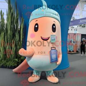 Peach Narwhal mascot...