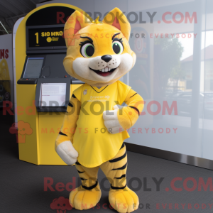 Gelber Luchs Maskottchen...