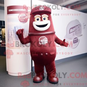 Maroon Soda Can maskot...