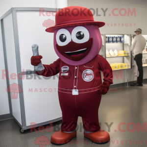 Maroon Soda Can mascot...