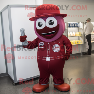 Maroon Soda Can maskot...